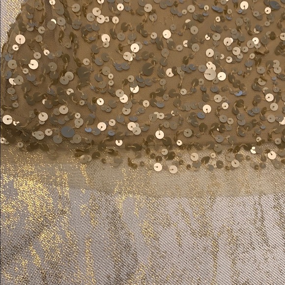 Gold tan sequin sheer lined tank - Picture 5 of 7